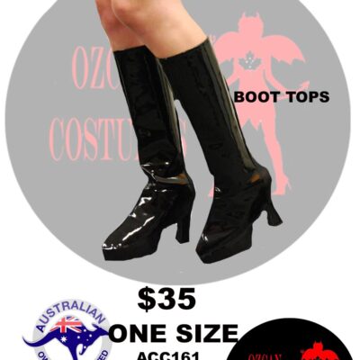 INSTANT KNEE HIGH BOOT TOPS BLACK