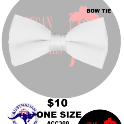 SATIN BOWTIE WHITE