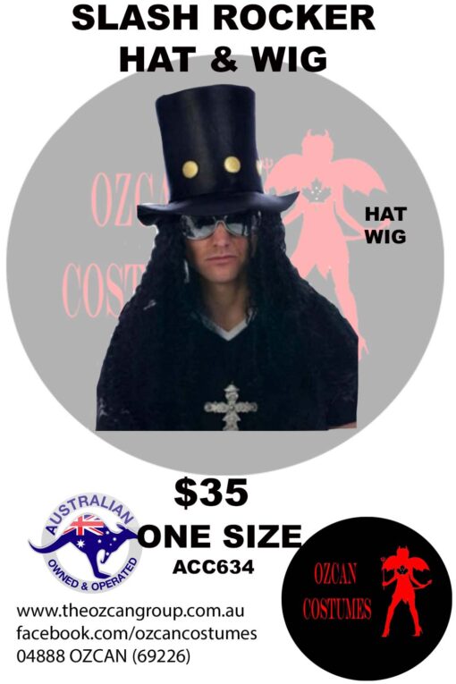 SLASH ROCKER HAT & WIG