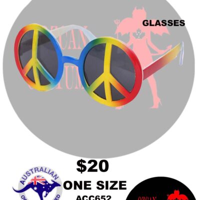 RAINBOW PEACE HIPPIE SUNGLASSES