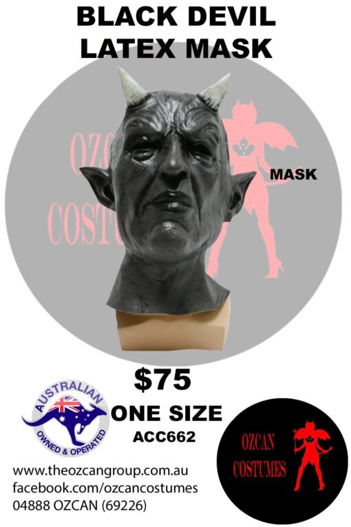 BLACK DEVIL LATEX MASK