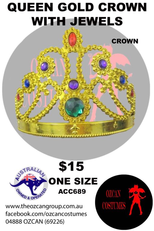 QUEEN GOLD CROWN W JEWELS