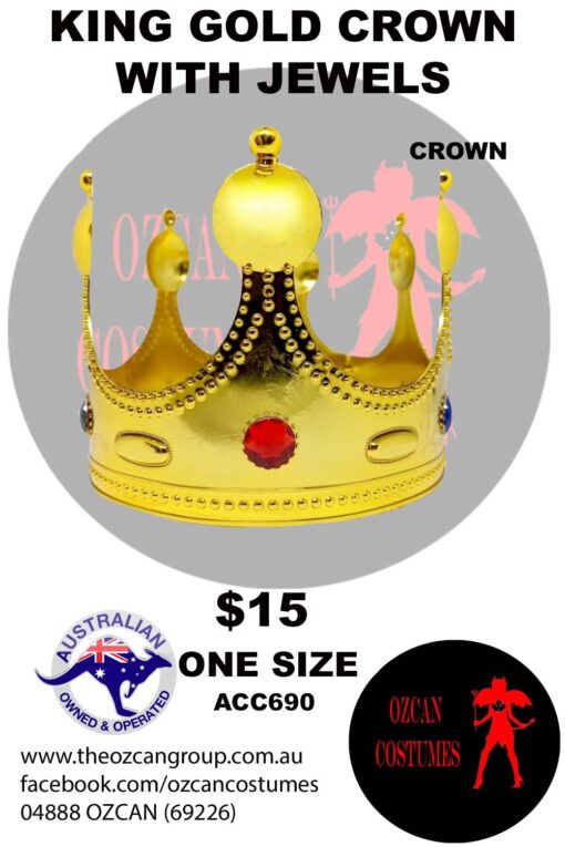 KING GOLD CROWN W JEWELS