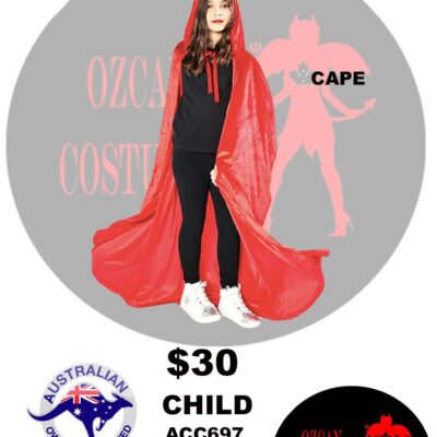 RED VELVET DELUXE CAPE CHILD