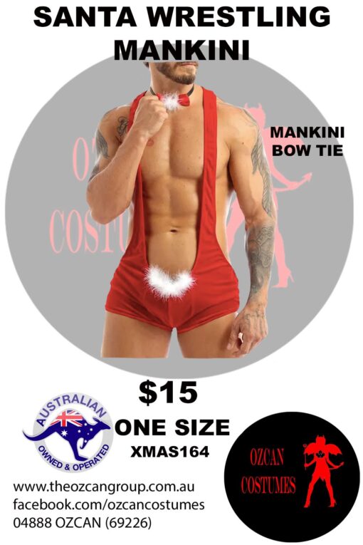 SANTA WRESTLING MANKINI OS